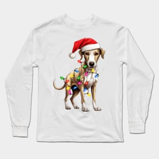 Christmas Whippet Long Sleeve T-Shirt